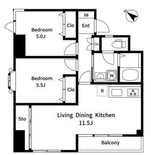 カドーロ学芸大【2階】の間取り
