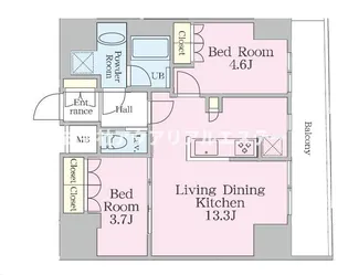 リージア浅草橋【9階】の間取り