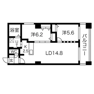 モンブリック琴似II【2階】の間取り