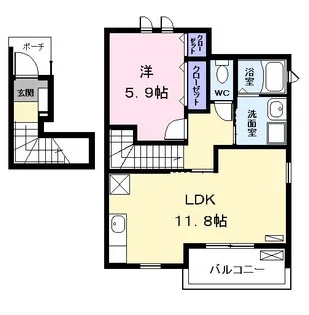 ラフィネH【2階】の間取り