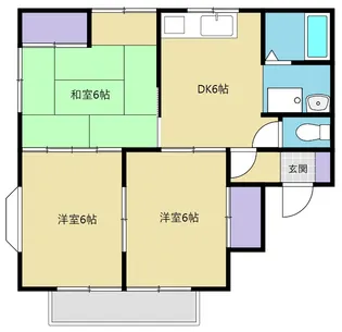 KハイツF【2階】の間取り