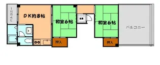 コーポ岡本【4階】の間取り