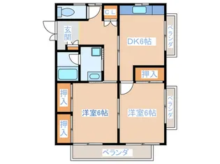 ミネキハイツ【1階】の間取り