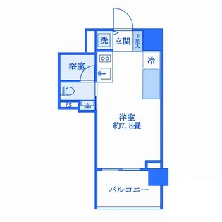 カーサ ヴェデュータ【7階】の間取り