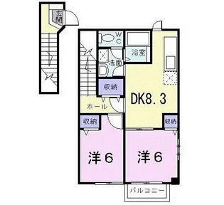 サンコーポミヤケ【2階】の間取り