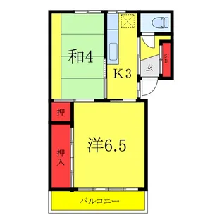 衣笠荘【2階】の間取り