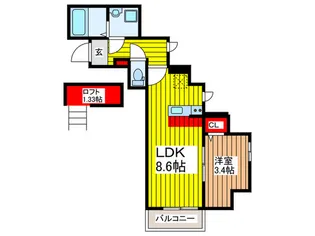 ガーデン・サンホワイトII【3階】の間取り
