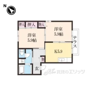 バウ・ソリオB【2階】の間取り
