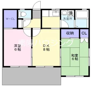 ウエストヒルズII【1階】の間取り