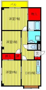 ザ グレイス Hayata【3階】の間取り