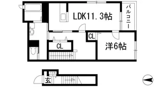 グランツ中野西【2階】の間取り