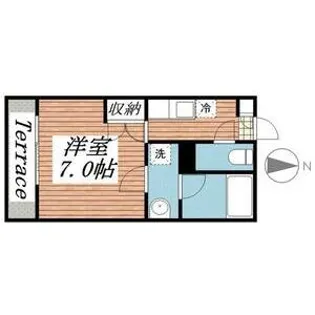 クレフラスト愛宕橋B【2階】の間取り