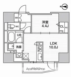 エスタート入谷I【14階】の間取り