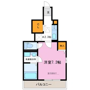 サンパークII【1階】の間取り