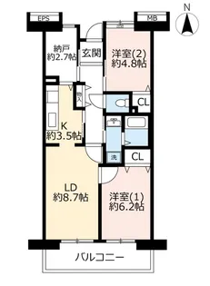 URアーバンドエル瀬谷【1階】の間取り
