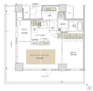 THE TOWER HIRAKATA【21階】の間取り