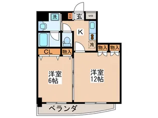 グリ-ンフィ-ルド小竹向原【3階】の間取り