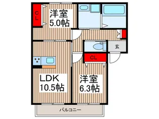 Villa Celestia【2階】の間取り