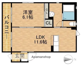 ジュネスA【2階】の間取り