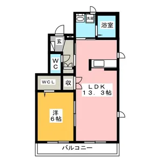 シャーロット ハイツ【2階】の間取り