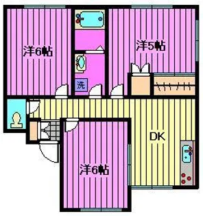 ボヌール与野本町(旧:内田コーポ)【2階】の間取り