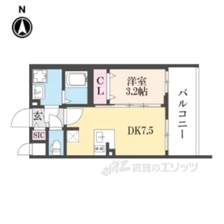ファステート京都ステーションウォズ【6階】の間取り