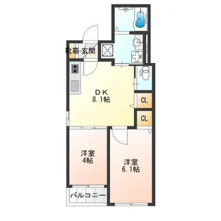 わいわいロード粉浜【2階】の間取り