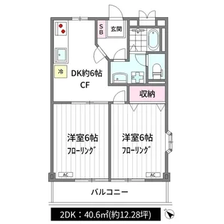 コモビレッジ南台1号館【2階】の間取り