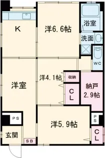ソレイユ昌【1階】の間取り