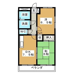 サンライズウエスト【1階】の間取り