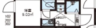 QUQURI北新宿【1階】の間取り