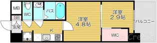 セレニテ難波グランデシュッド【9階】の間取り