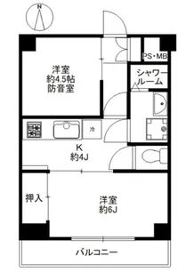 ダイアパレス都立大【5階】の間取り