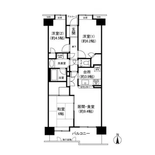 北仙台シティプレイス中央館【5階】の間取り