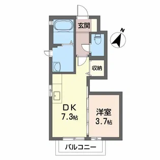 シャーメゾンMAEDA B棟【1階】の間取り