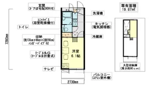 レオパレスネオハピネス【2階】の間取り
