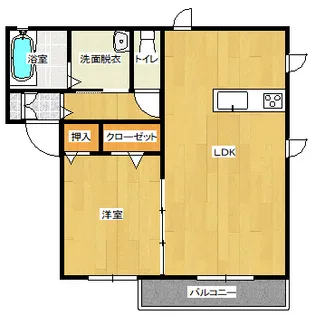 オッターテイルKA【2階】の間取り