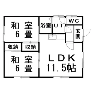 藤ハイツ(愛国東)【1階】の間取り