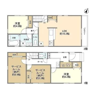 東京都東大和市南街2【一戸建】の間取り