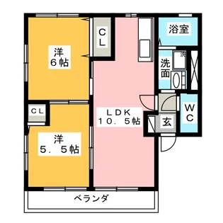 サンプレース C【2階】の間取り