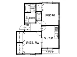 ルミエール白浜【2階】の間取り