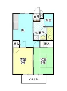 コーポ卯の里【1階】の間取り