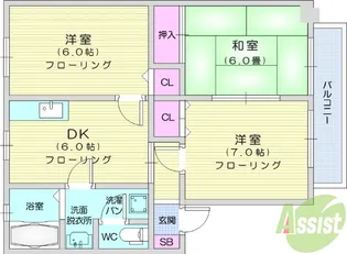 ロイヤルシャトー今泉B【2階】の間取り