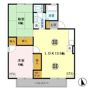 セジュールフジサク A【1階】の間取り