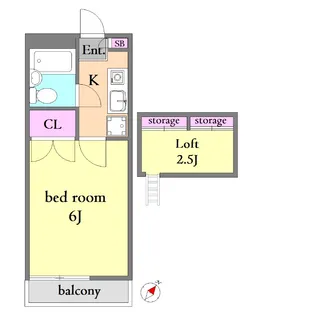 第6シティハイム【1階】の間取り
