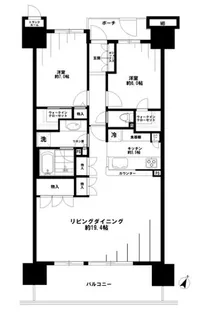 ザ・レジデンス東京イーストレジデンス 1【12階】の間取り