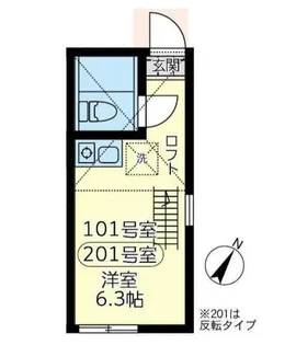 ユナイト東白楽ポルナレフ【2階】の間取り