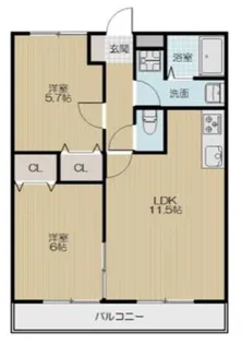 武市ハイツ【1階】の間取り