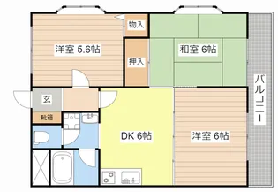 滋賀県大津市今堅田2【マンション】の間取り