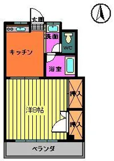 メゾンアルパII【4階】の間取り